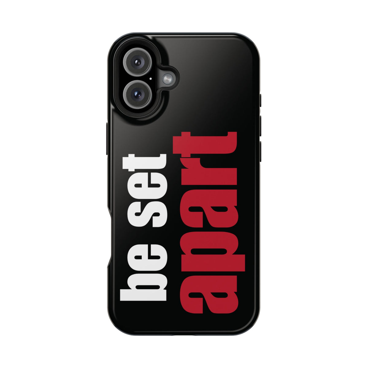 Be Set Apart White Logo Black Phone Case