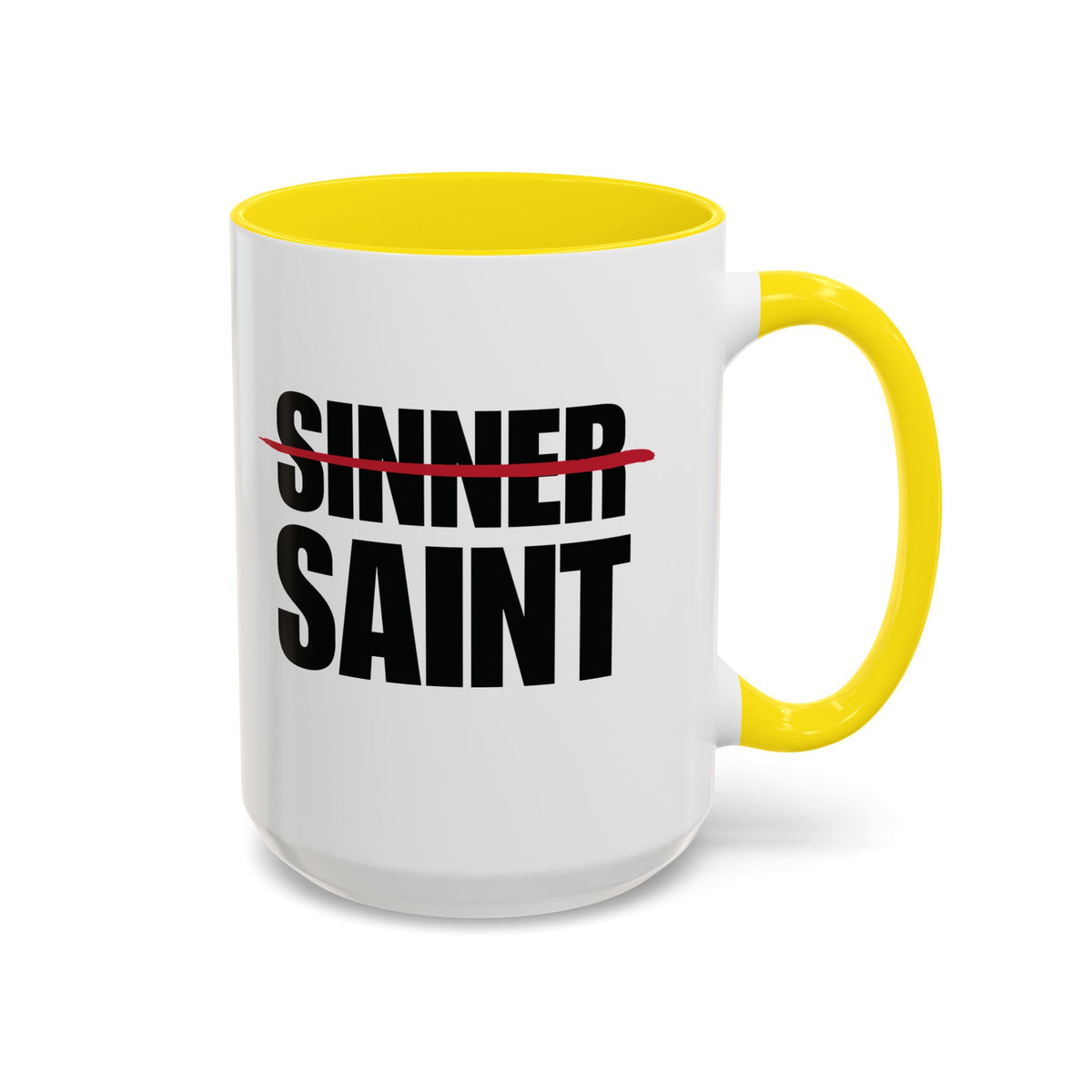 Sinner To Saint Combo Accent Mug (2 Sizes)(8 Colors)