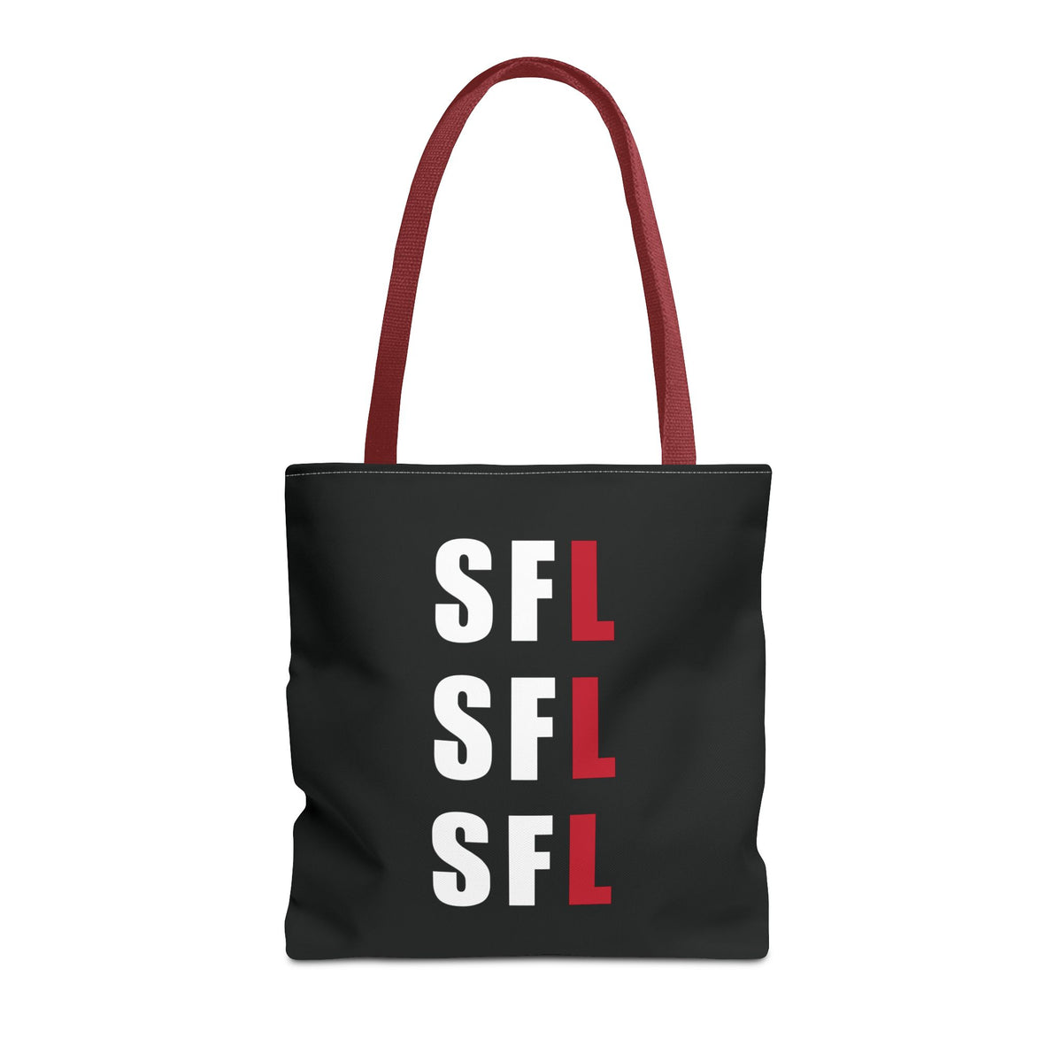 SFL Repeat White Logo Black Tote (3 Sizes)