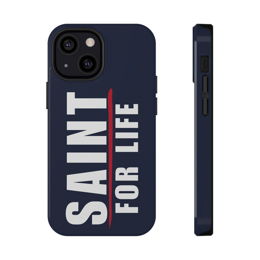 Saint For Life White Logo Navy Phone Case