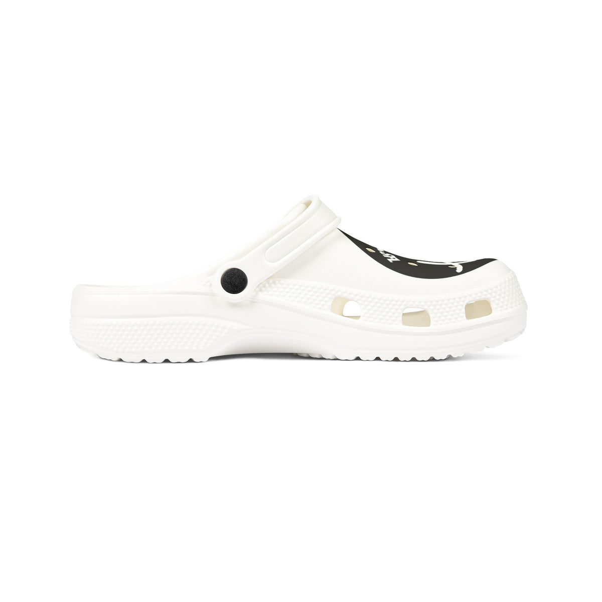 Limited Edition! Smile Black Unisex White Clogs