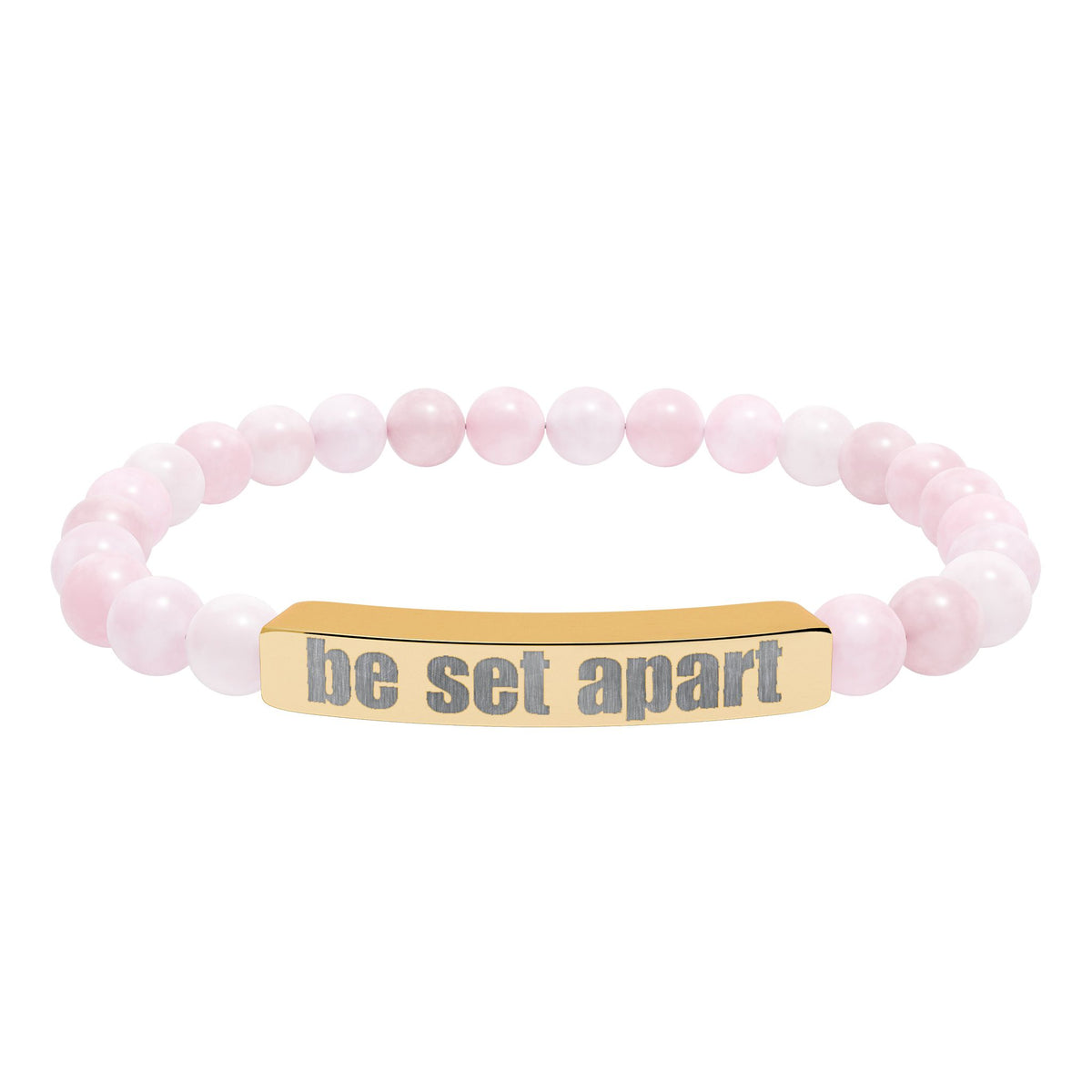 Be Set Apart Engraved Stone Bracelet (7 Stone Colors)