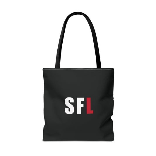 Saint For Life White Logo Black Tote (3 Sizes)