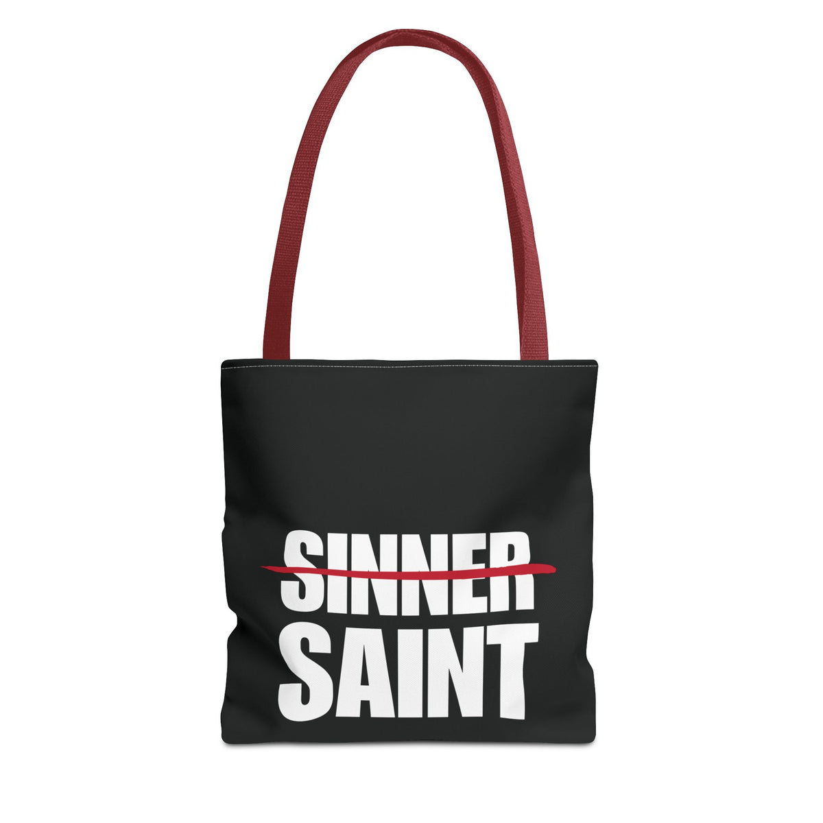 Sinner To Saint White Logo Black Tote (3 Sizes)