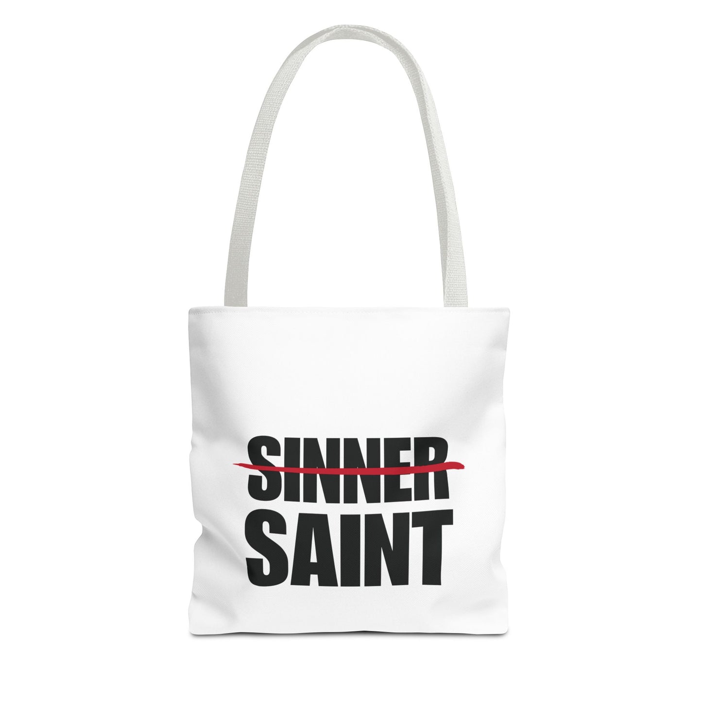 Sinner To Saint White Tote (3 Sizes)