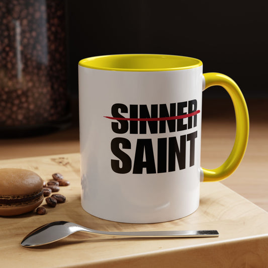 Sinner To Saint Combo Accent Mug (2 Sizes)(8 Colors)