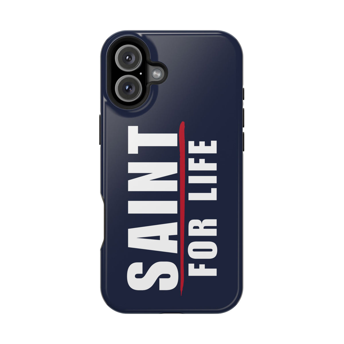 Saint For Life White Logo Navy Phone Case