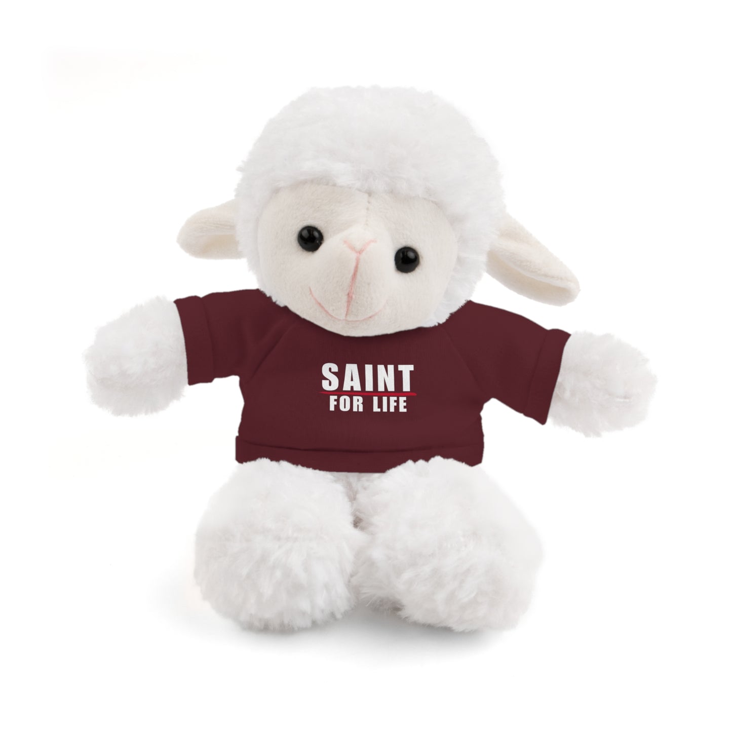 Saint For Life White Logo Baby Lamb Stuffed Animal (8 Colors)
