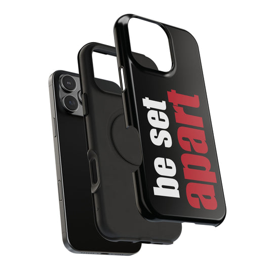 Be Set Apart White Logo Black Phone Case