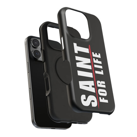 Saint For Life White Logo Black Phone Case