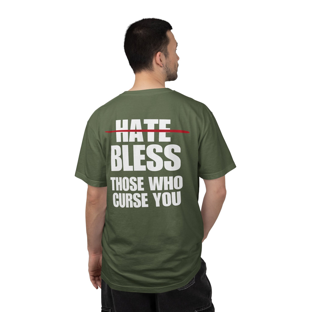 Bless Those Who Curse You White Logo Back Lived-In T-Shirt (5 Colors)