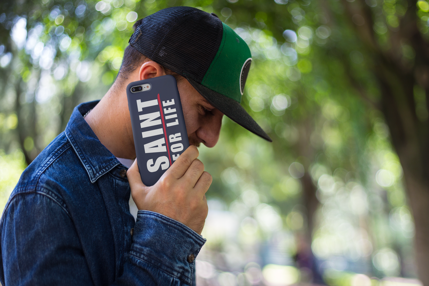 man talking on cell phone