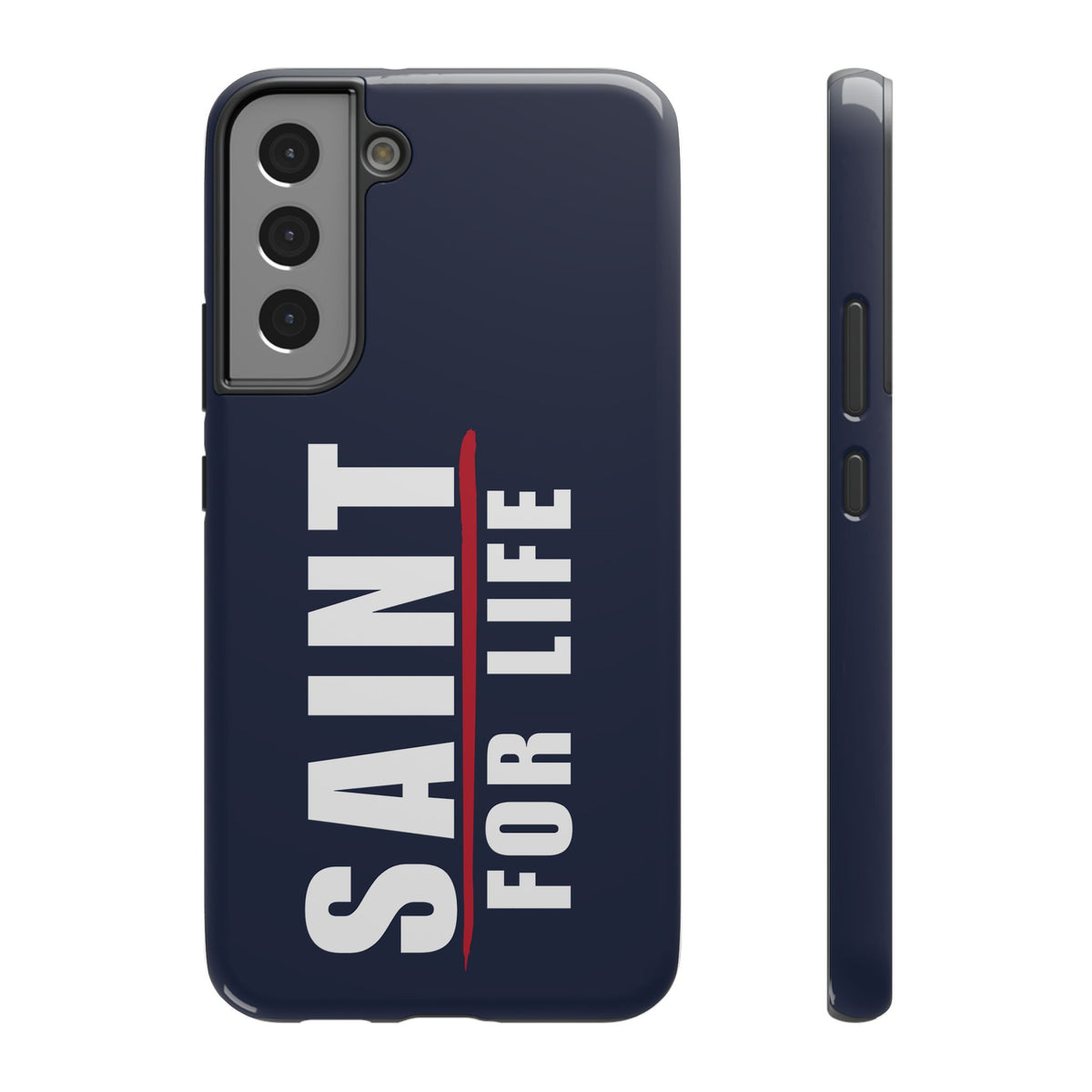 Saint For Life White Logo Navy Phone Case