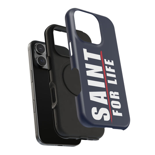 Saint For Life White Logo Navy Phone Case