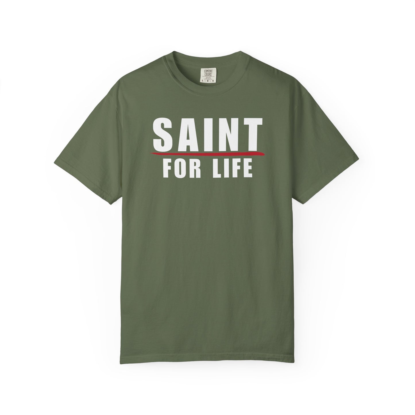 Saint For Life White Logo Lived-In T-Shirt (5 Colors)