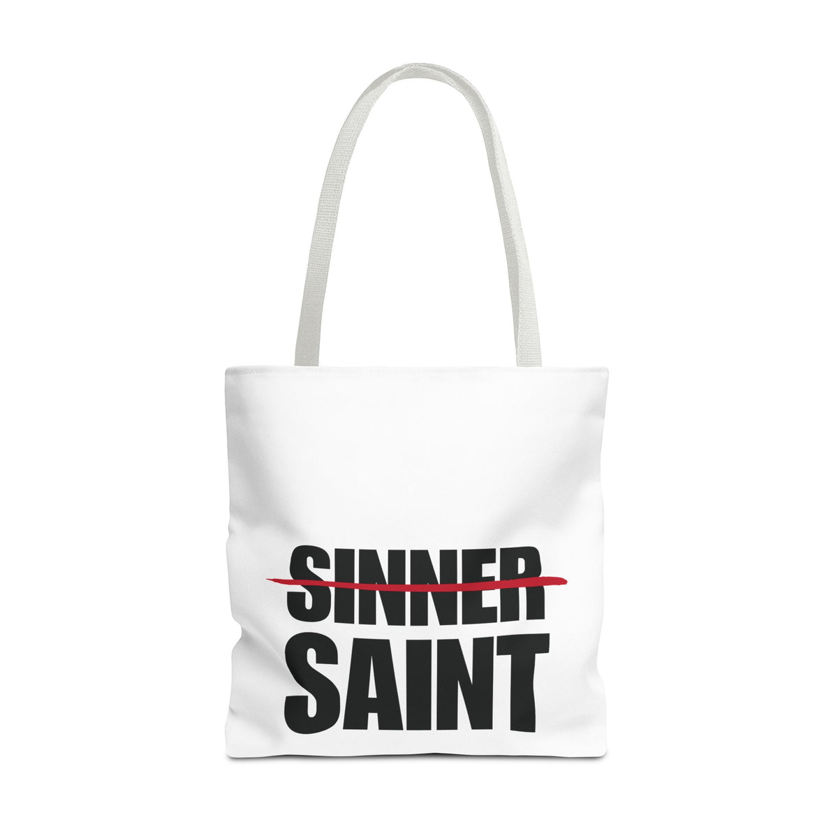 Sinner To Saint White Tote (3 Sizes)
