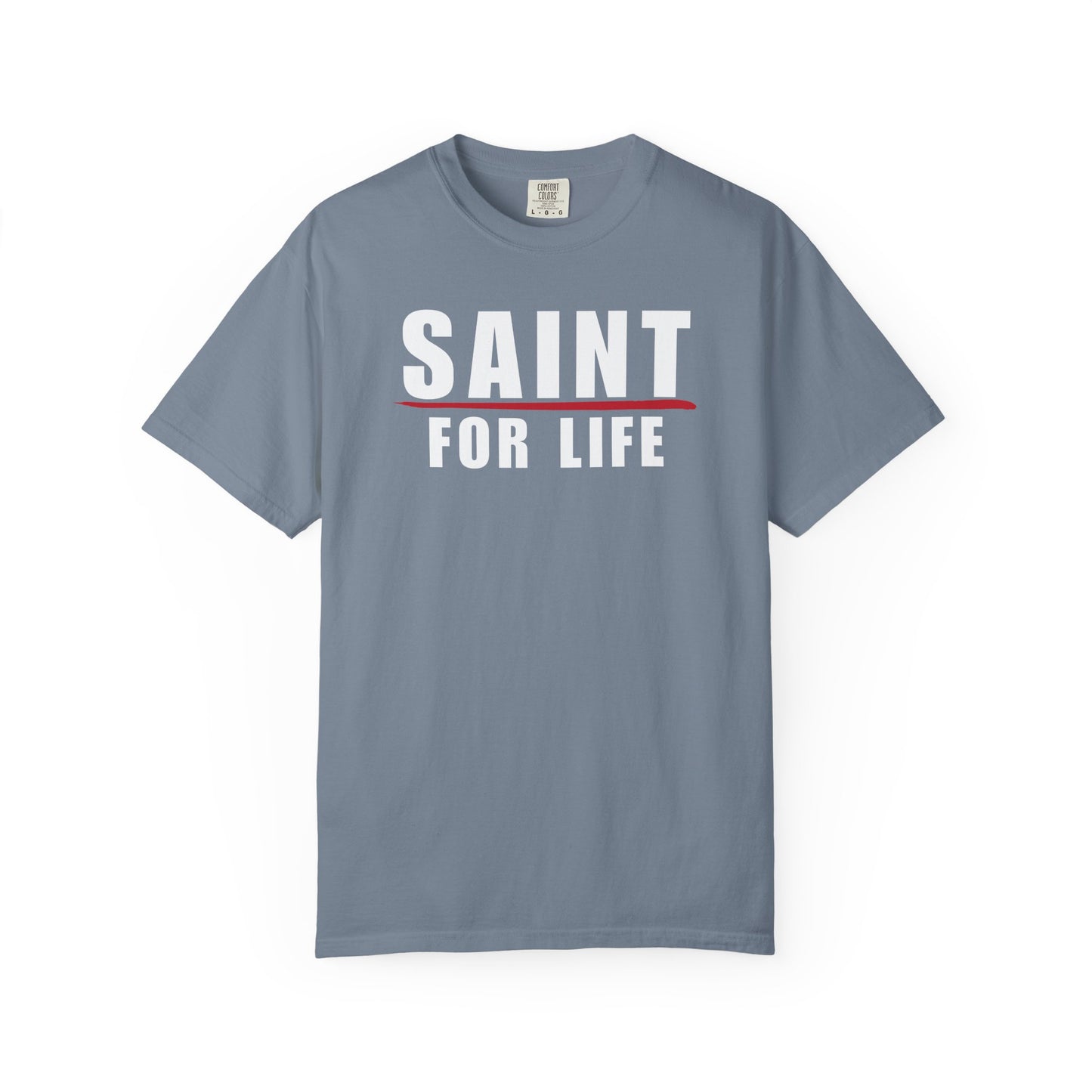 Saint For Life White Logo Lived-In T-Shirt (5 Colors)
