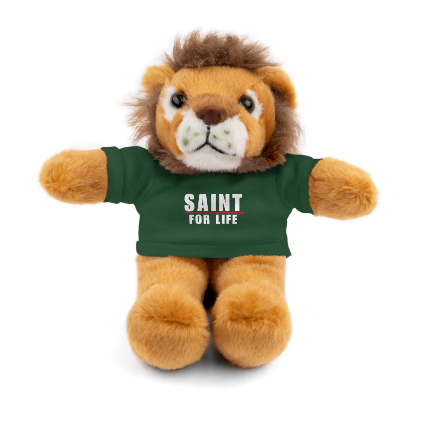 Saint For Life White Logo Baby Lion Stuffed Animal (8 Colors)