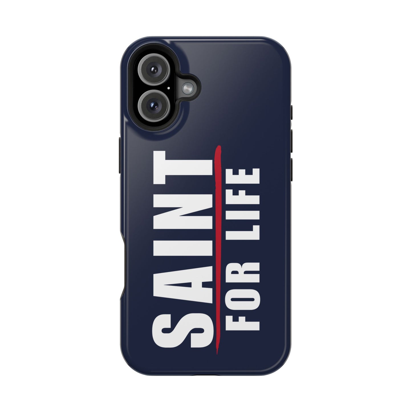 Saint For Life White Logo Navy Phone Case