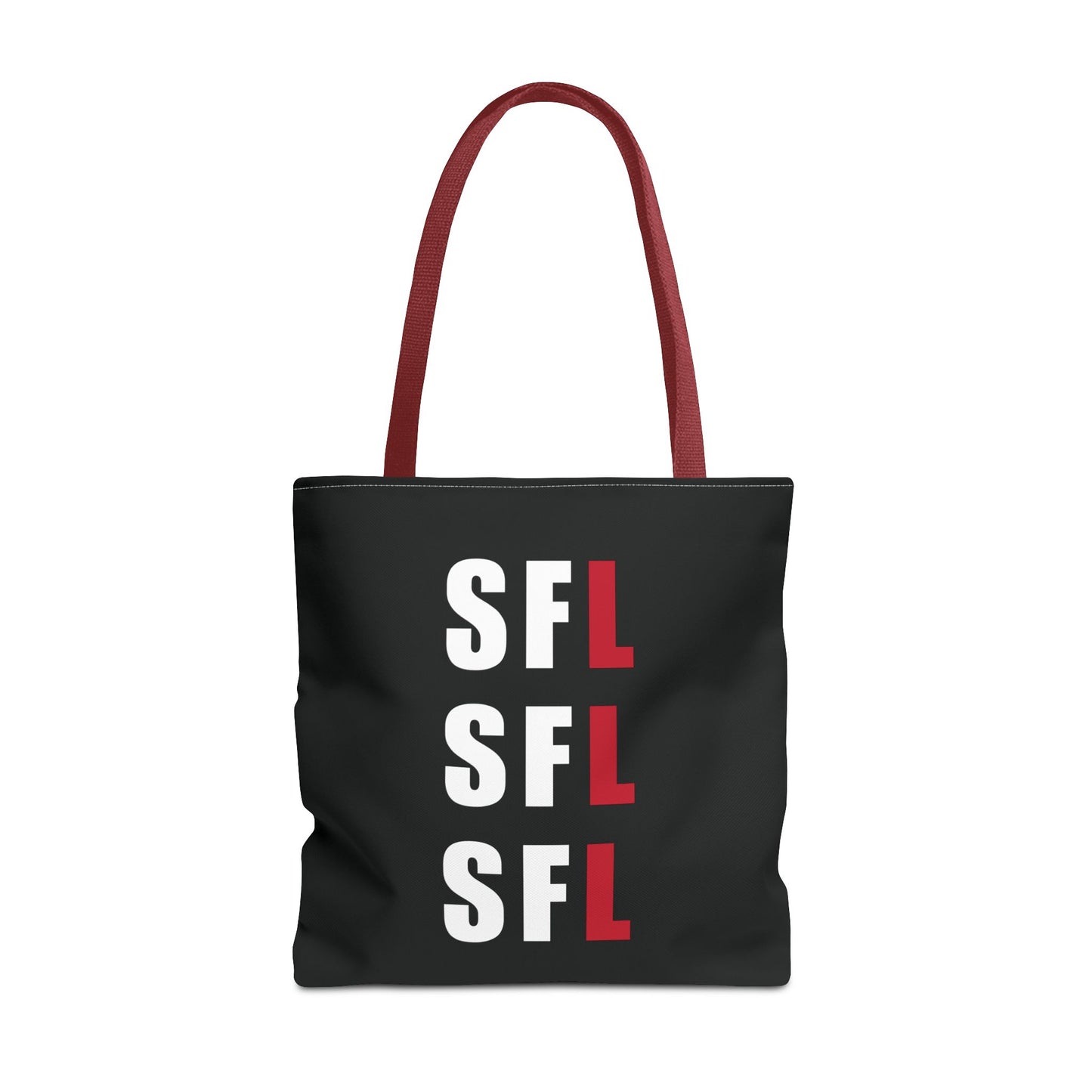 SFL Repeat White Logo Black Tote (3 Sizes)