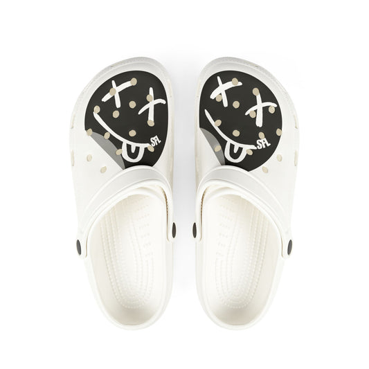 Limited Edition! Smile Black Unisex White Clogs