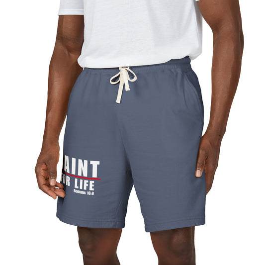 Saint For Life White Logo Unisex Sweat Shorts (3 Colors)