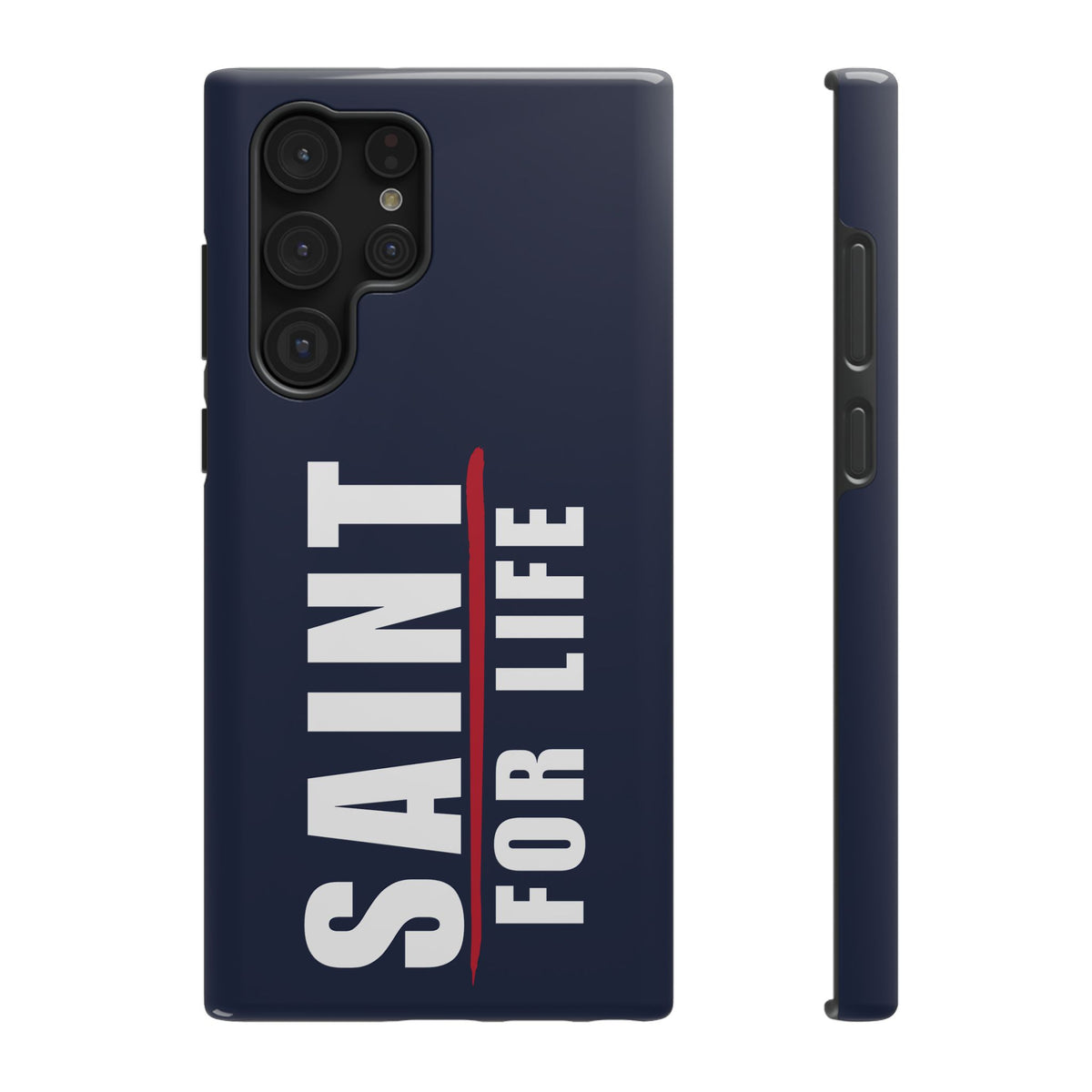 Saint For Life White Logo Navy Phone Case