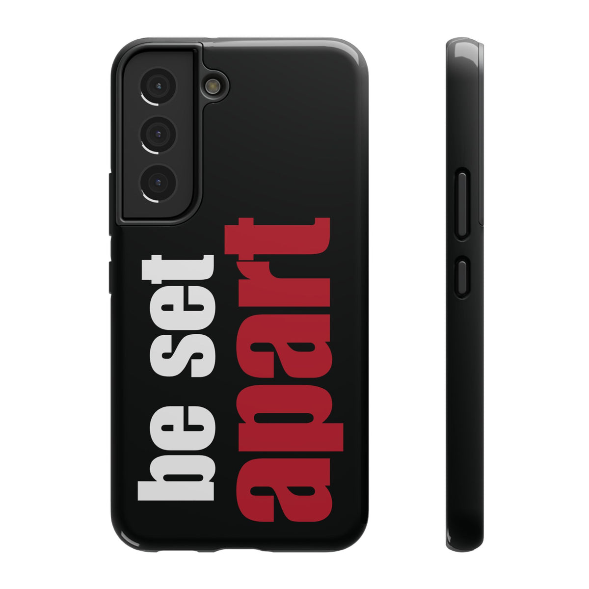 Be Set Apart White Logo Black Phone Case