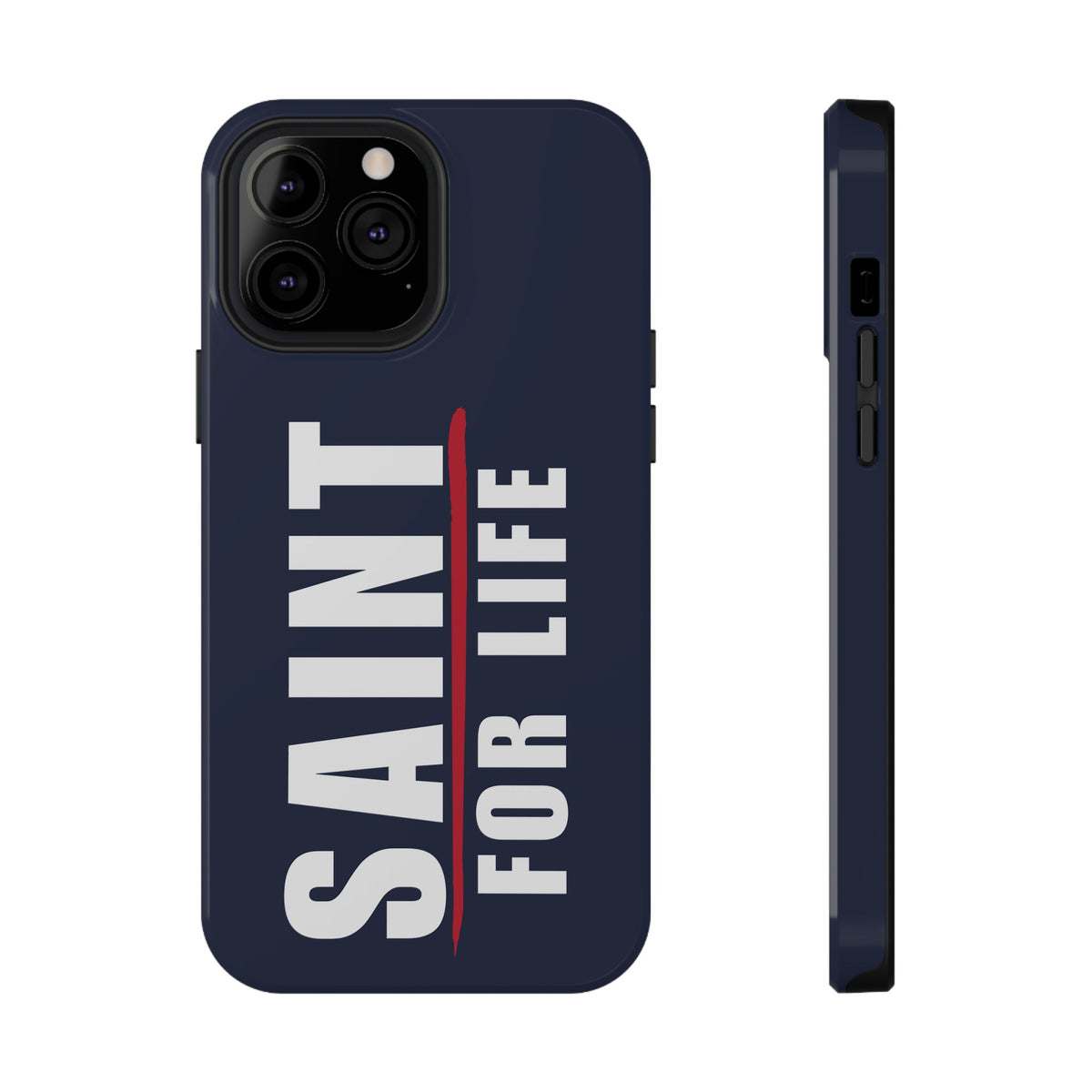 Saint For Life White Logo Navy Phone Case