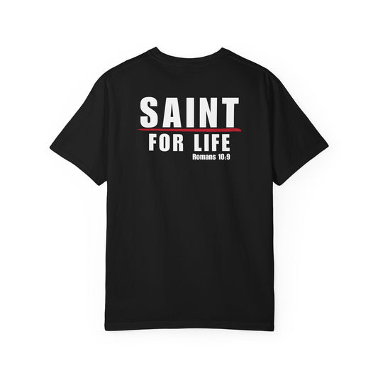Saint For Life White Logo Back Lived-In T-Shirt (5 Colors)