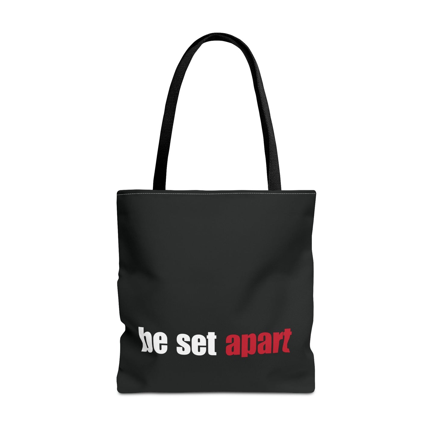 Be Set Apart White Logo Black Tote (3 Sizes)