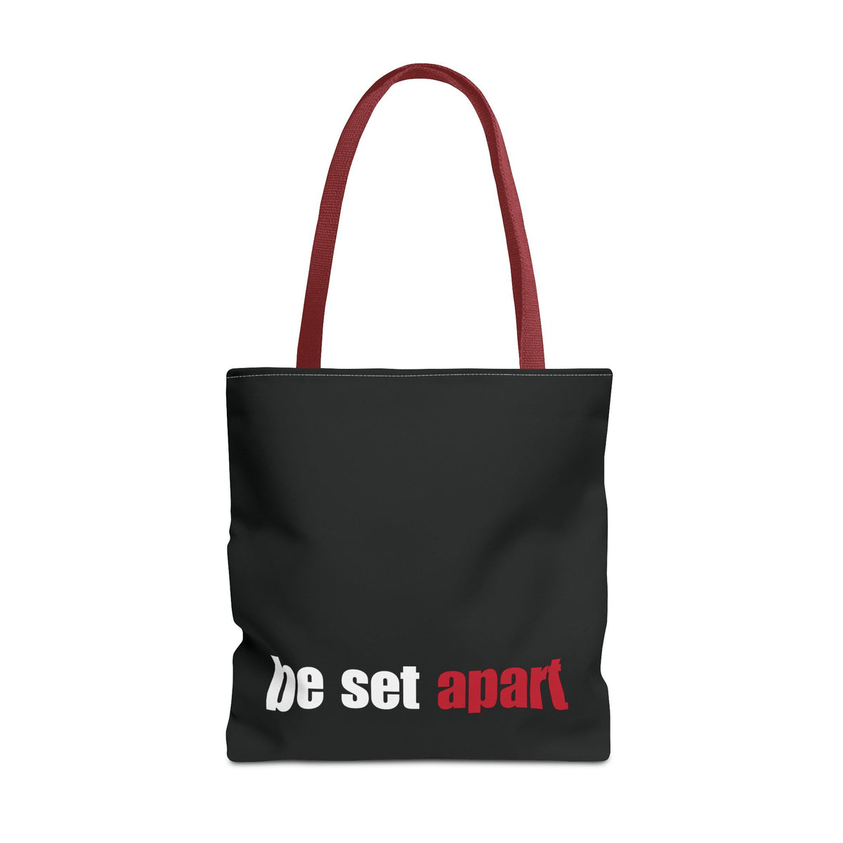 Be Set Apart White Logo Black Tote (3 Sizes)