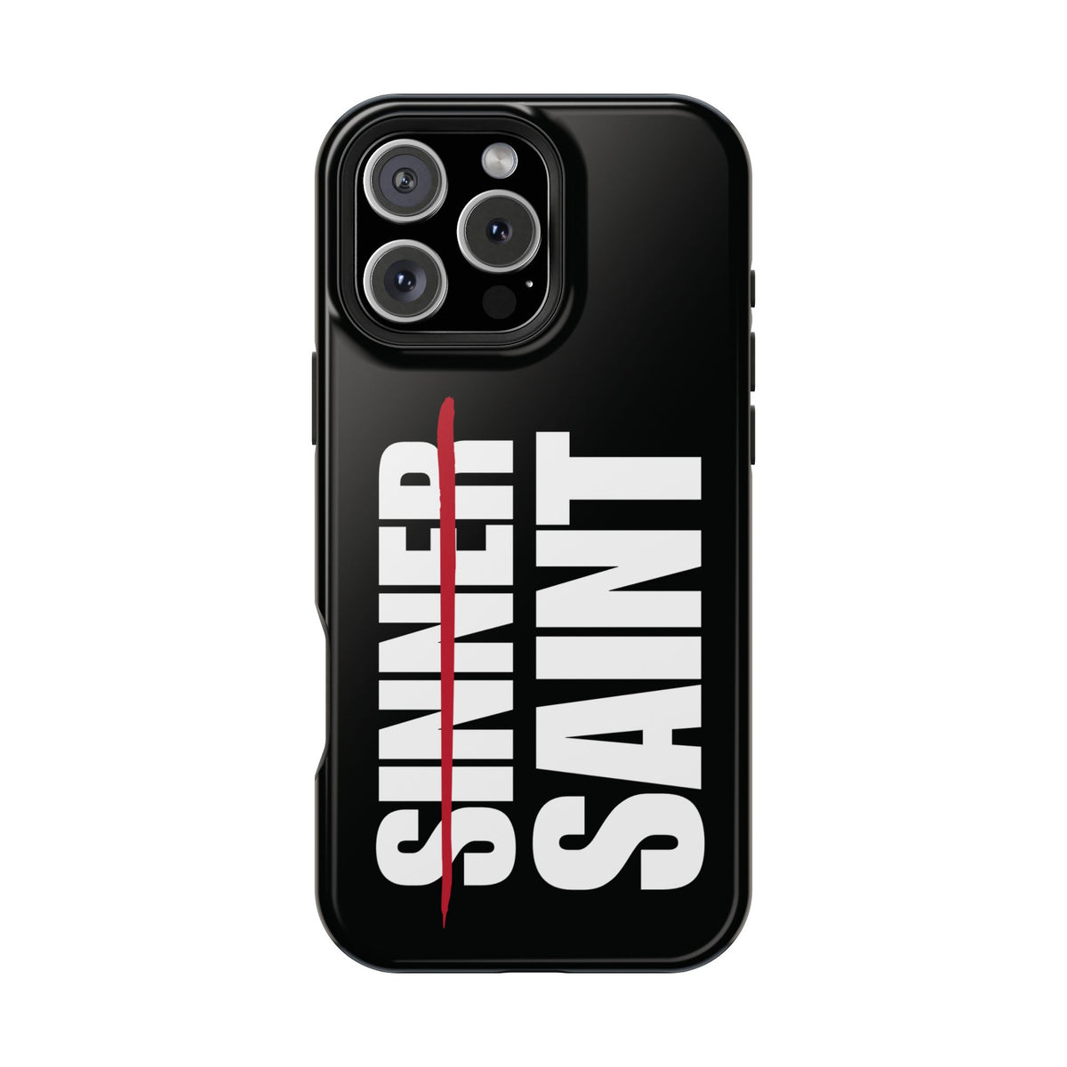 Sinner To Saint White Logo Black Phone Case