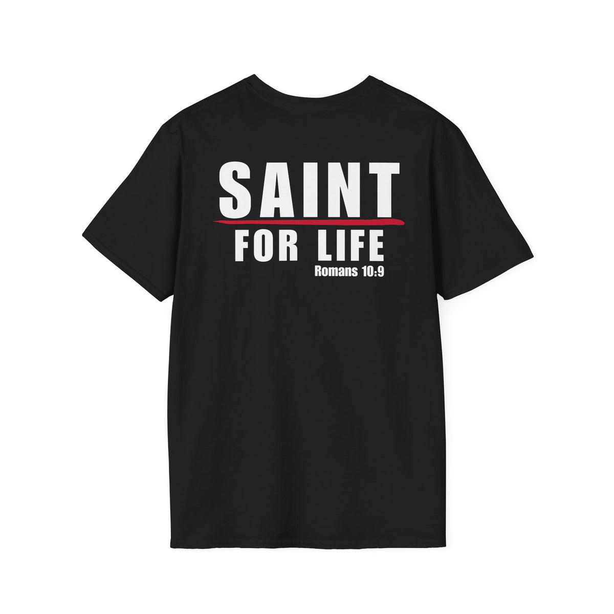 Saint For Life White Logo Back Classic T-Shirt (3 Colors)