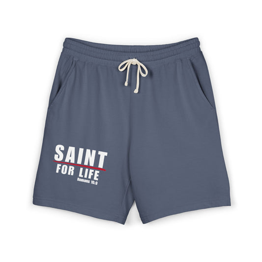 Saint For Life White Logo Unisex Sweat Shorts (3 Colors)