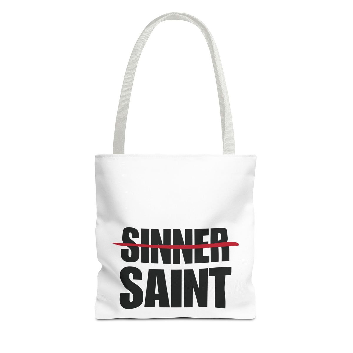 Sinner To Saint White Tote (3 Sizes)