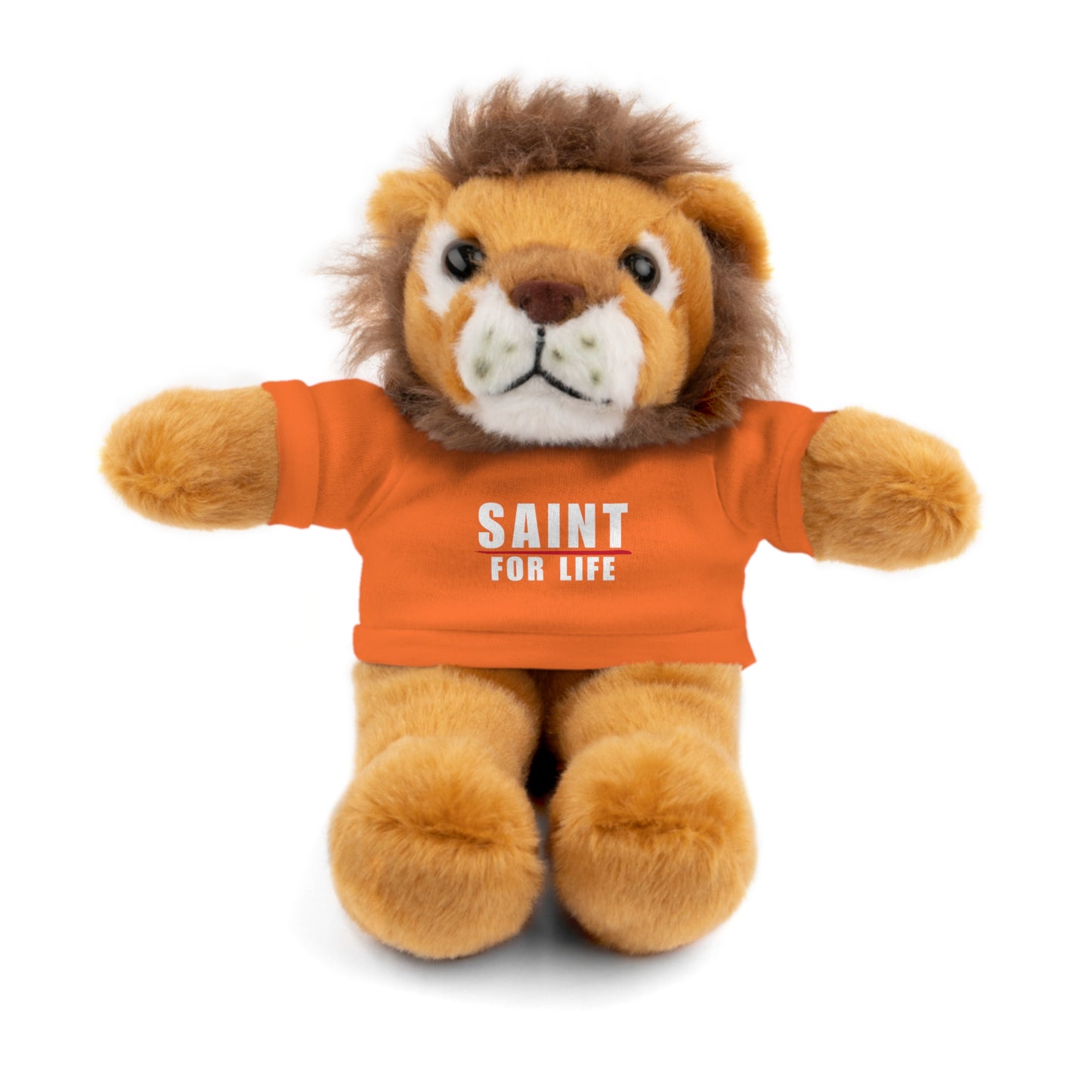 Saint For Life White Logo Baby Lion Stuffed Animal (8 Colors)