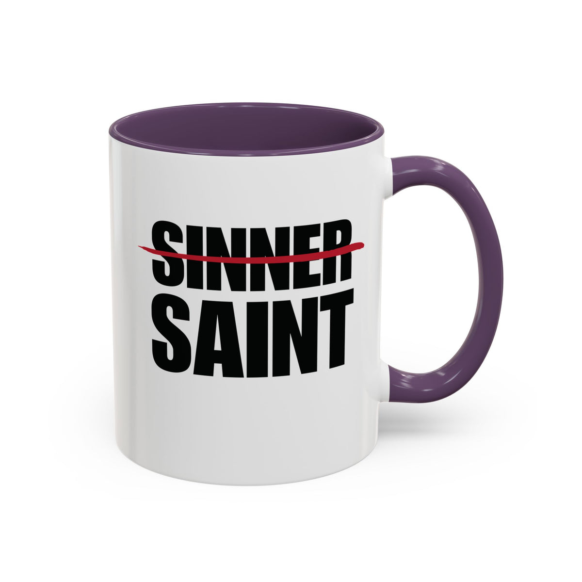 Sinner To Saint Combo Accent Mug (2 Sizes)(8 Colors)
