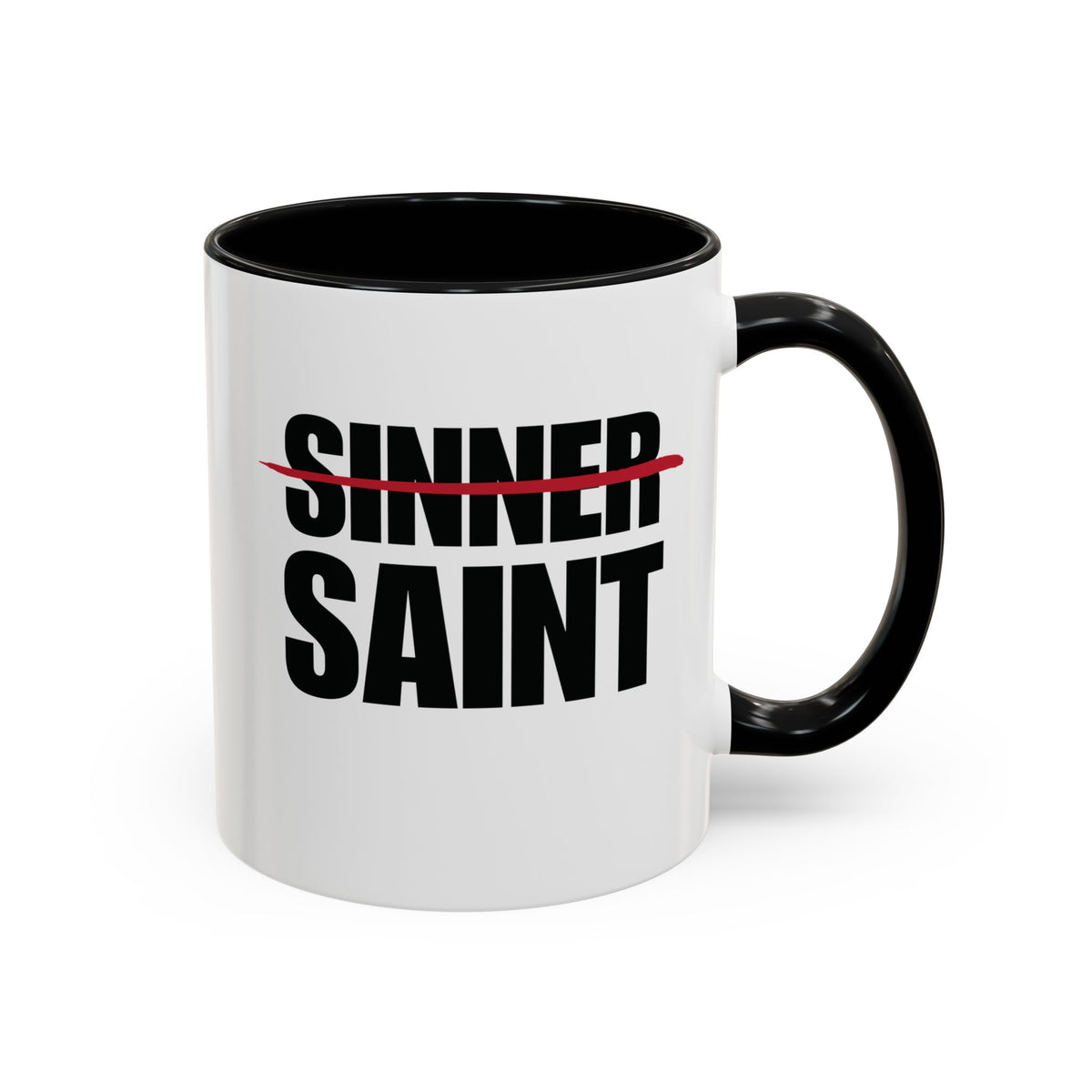 Sinner To Saint Combo Accent Mug (2 Sizes)(8 Colors)