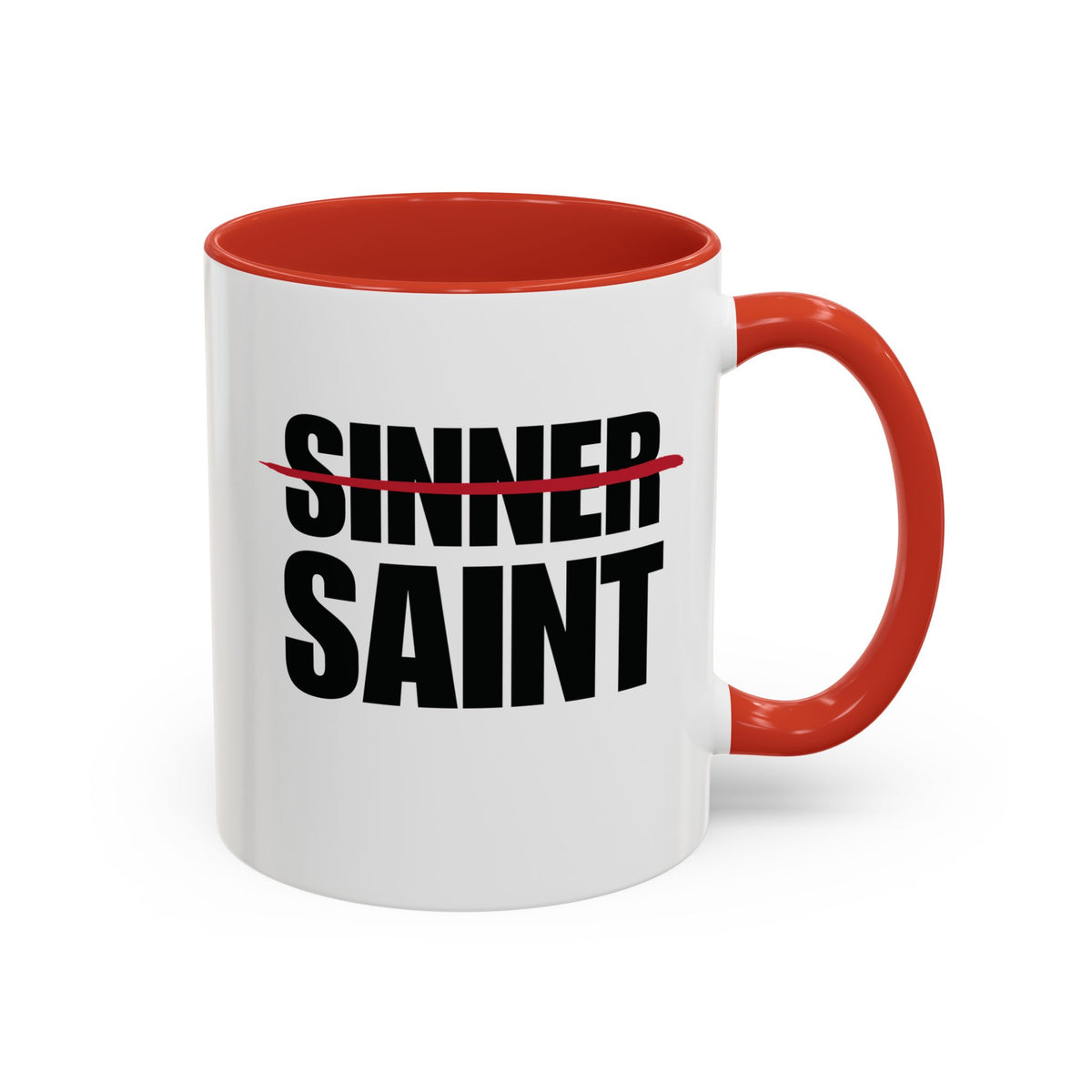 Sinner To Saint Combo Accent Mug (2 Sizes)(8 Colors)