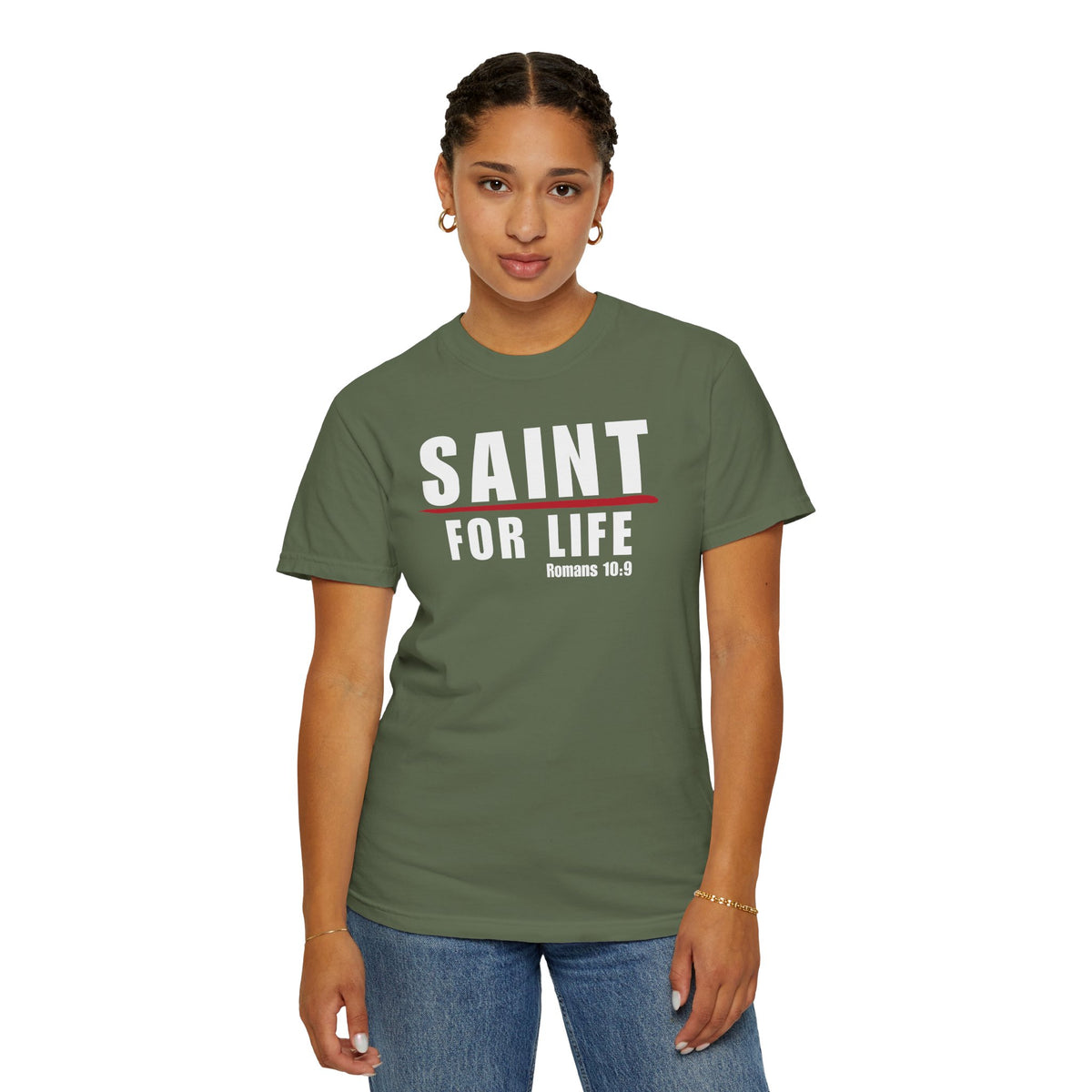 Saint For Life White Logo Lived-In T-Shirt (5 Colors)
