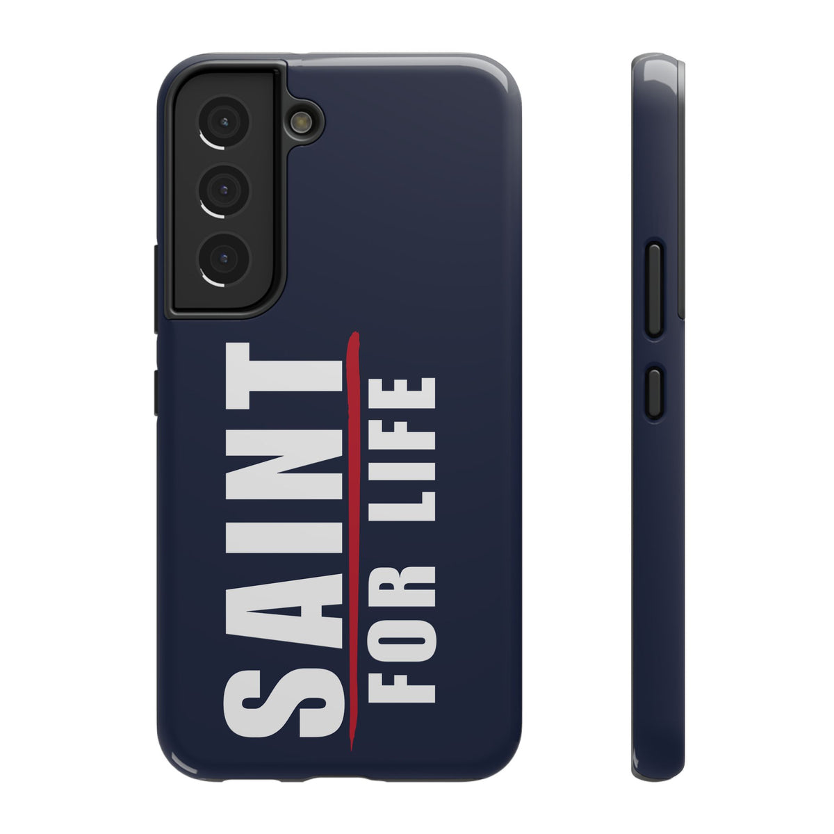 Saint For Life White Logo Navy Phone Case