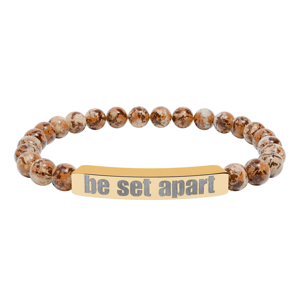 Be Set Apart Engraved Stone Bracelet (7 Stone Colors)
