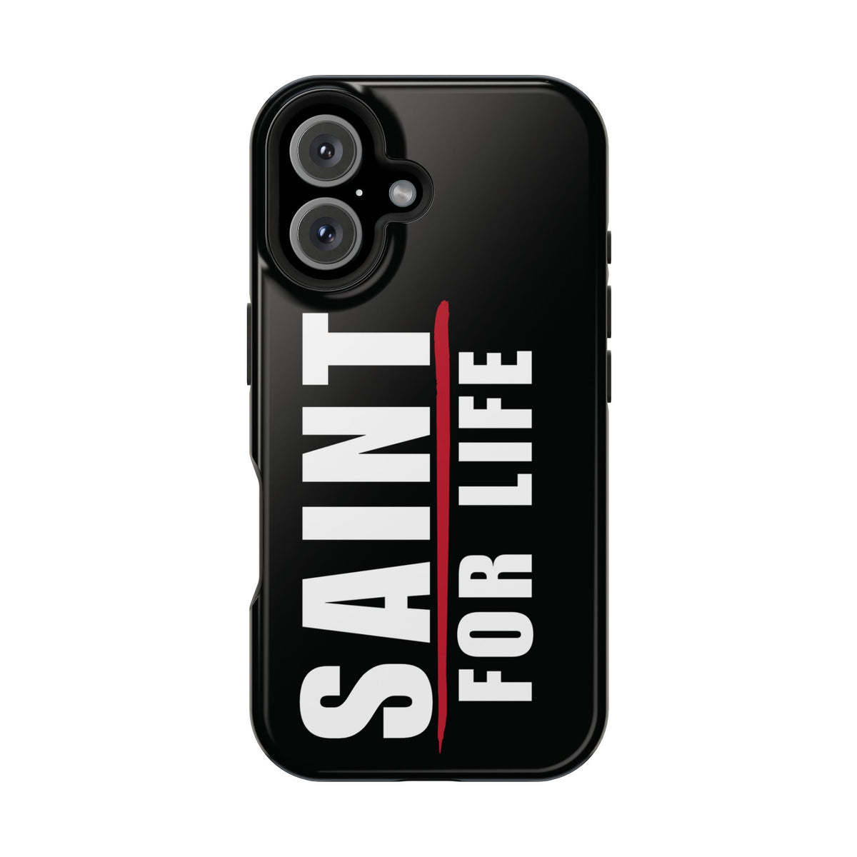 Saint For Life White Logo Black Phone Case