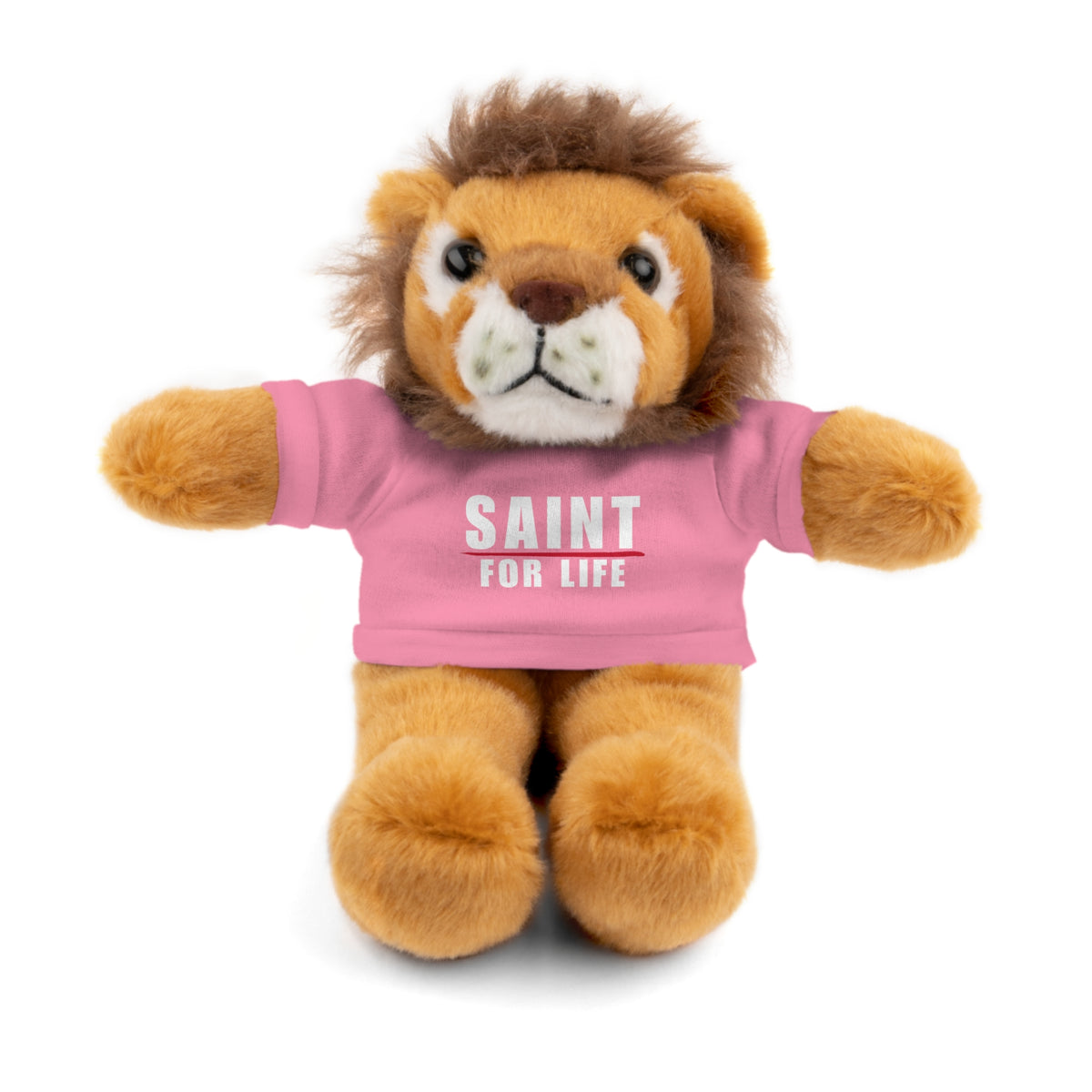 Saint For Life White Logo Baby Lion Stuffed Animal (8 Colors)