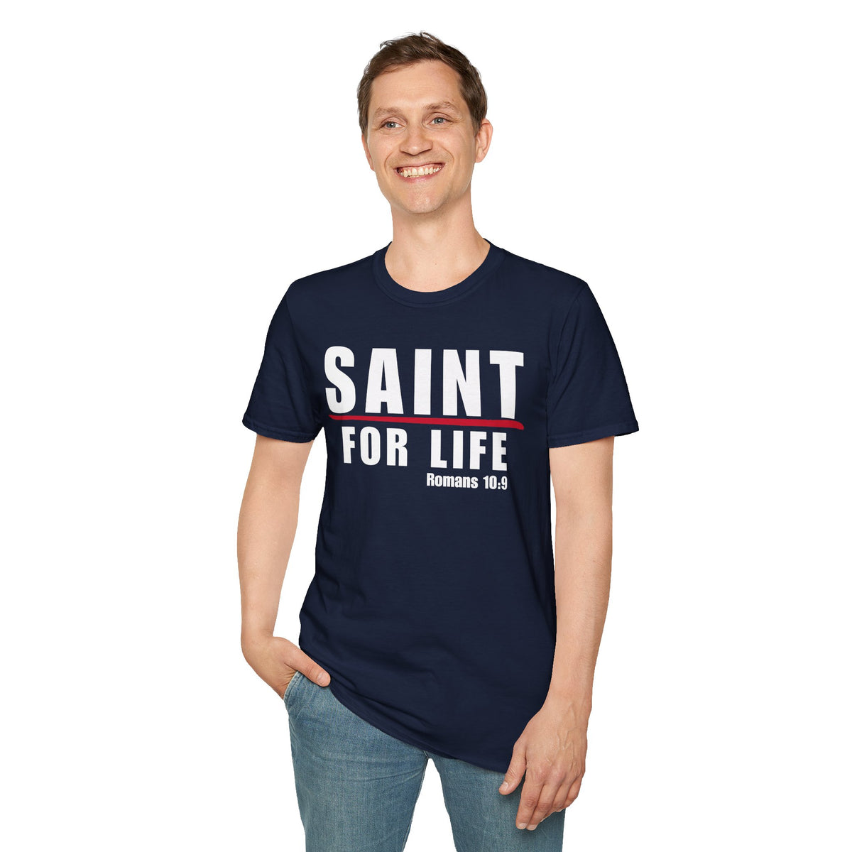 Saint For Life White Logo Classic T-Shirt (3 Colors)