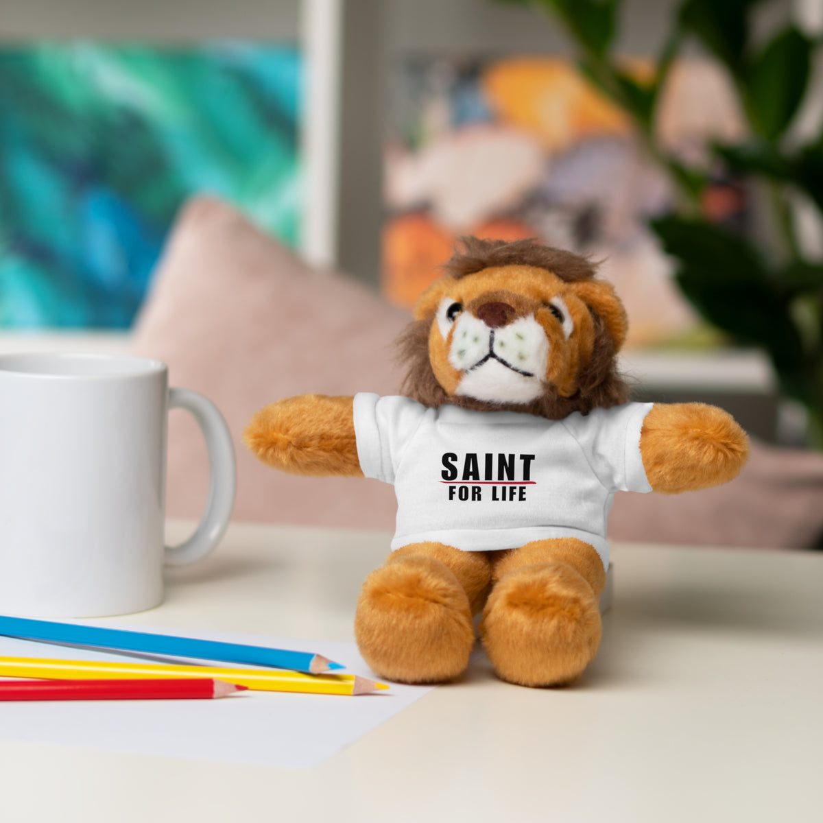 Saint For Life Baby Lion Stuffed Animal (2 Colors)