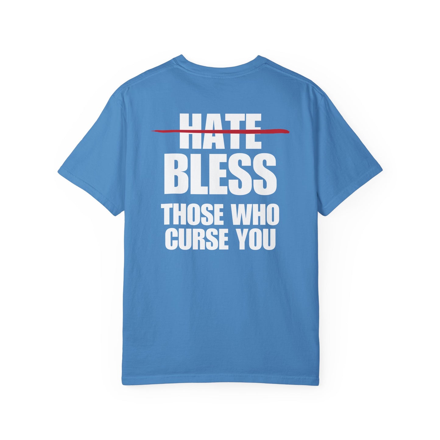 Bless Those Who Curse You White Logo Back Lived-In T-Shirt (5 Colors)
