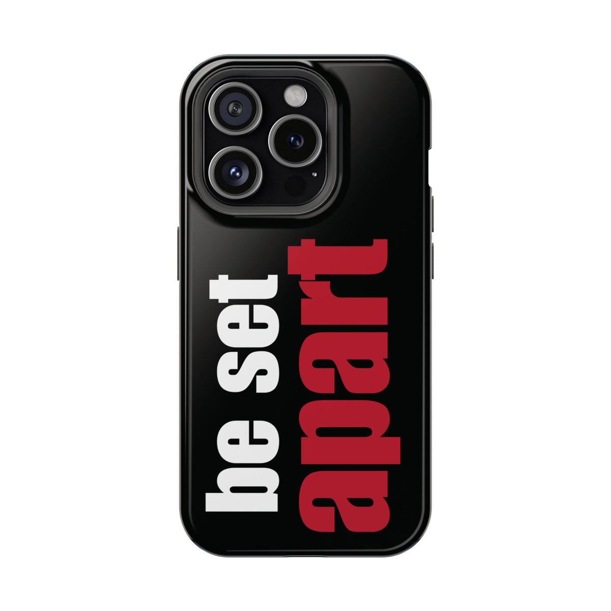 Be Set Apart White Logo Black Phone Case