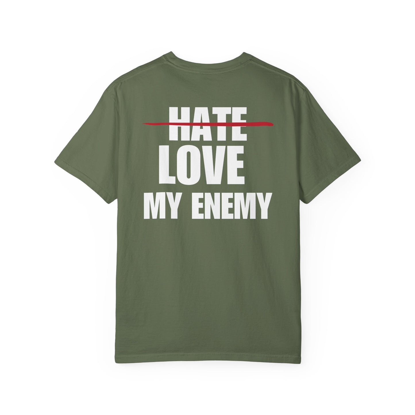 Love My Enemy White Logo Back Lived-In T-Shirt (5 Colors)